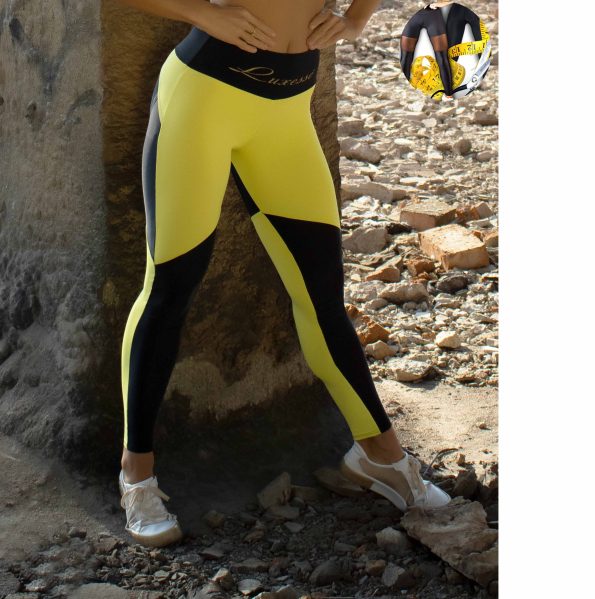 Machen Sie Ihre eigene push-up Leggings CASSEL YELLOW