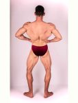 BURGUNDY VELVET BODYBUILDING TRUNKS IFBB, NPC ( SIDE LENGTH 5CM )