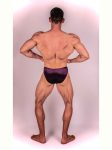 PURPLE VELVET BODYBUILDING TRUNKS IFBB, NPC ( SIDE LENGTH 5CM )